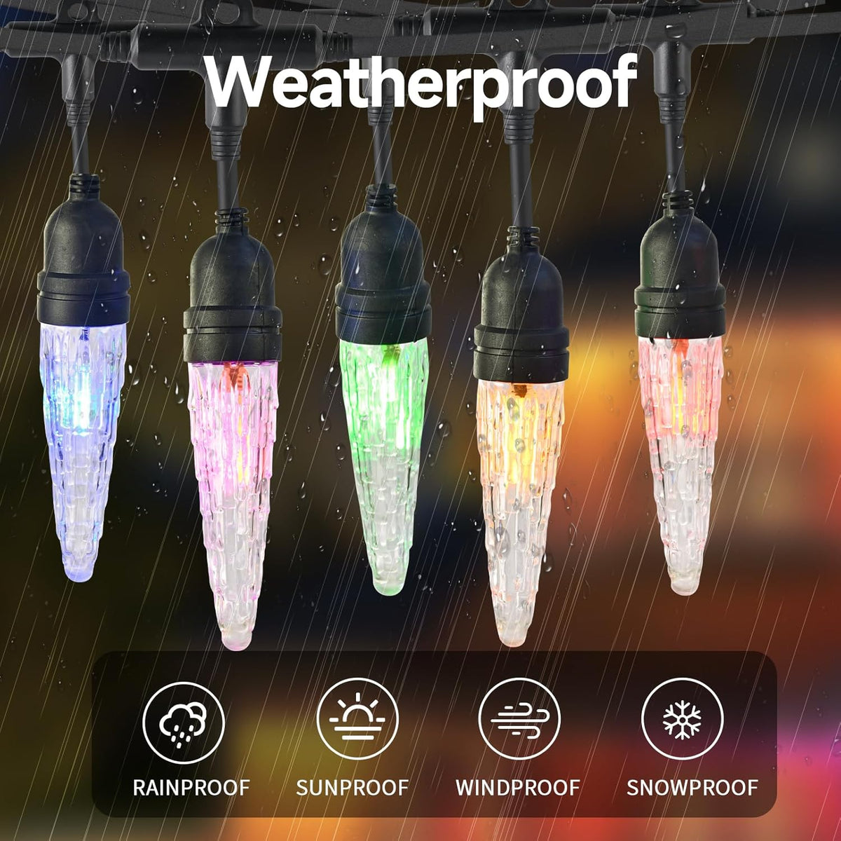 15FT Solar Outdoor String Lights - Waterproof Shatterproof LED Patio Lights with USB Charging Port, 8 Modes Hanging Bistro Lights for Camping, Backyard, Balcony & Garden Decor