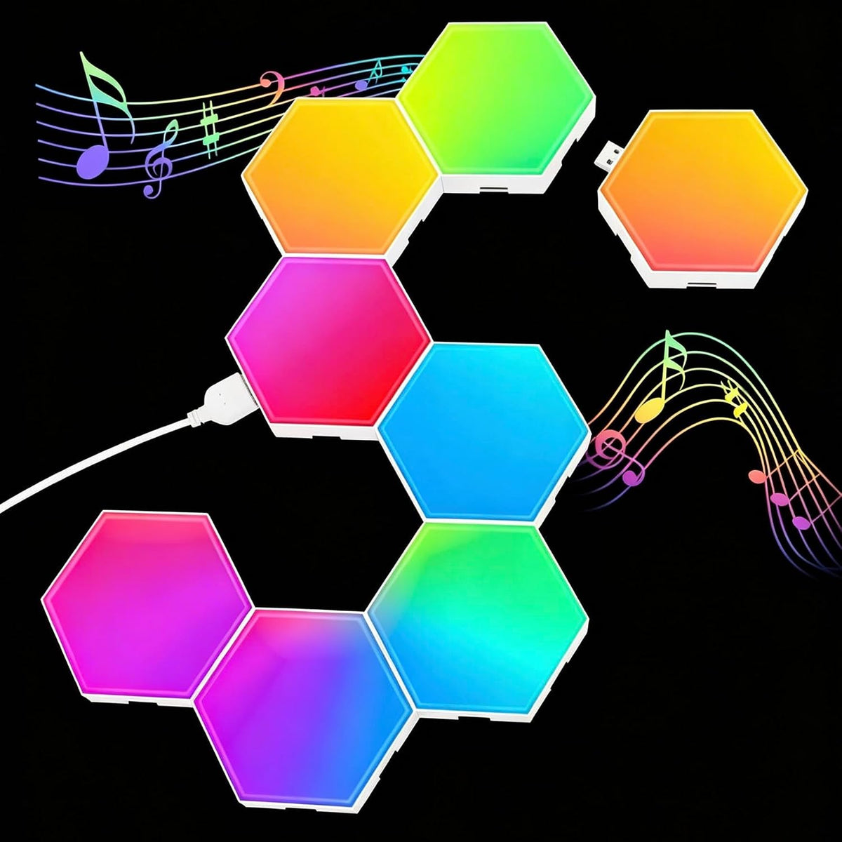 WAVELL Hexagon LED Light Panels